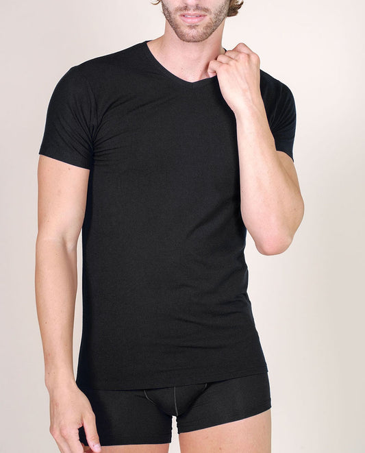 VITTORIA B VM185 Camiseta interior Modal - BLACK - PACK 2