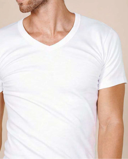 VITTORIA B VM461 Camiseta interior Lana y Algodón - WHITE-PACK 2