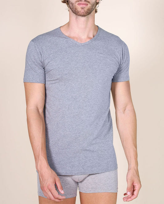 VITTORIA B VM985 Camiseta interior Algodón Elastizado - GREY - PACK 3