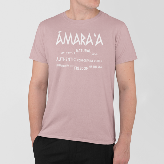 AMARA-A AM29 - T Shirt Man STYLE -PINK
