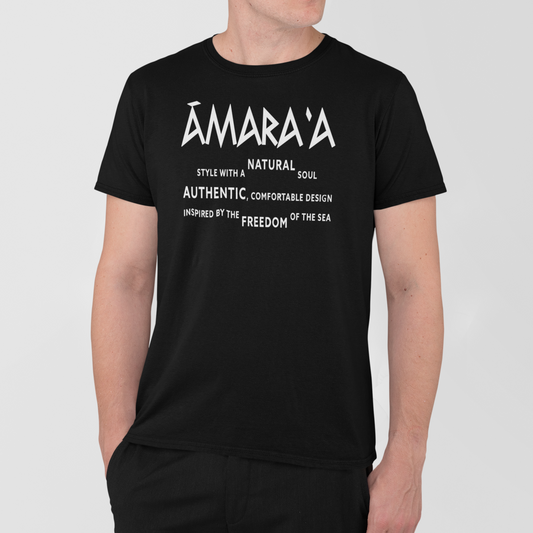 AMARA-A AM29 - T Shirt Man STYLE - BLACK