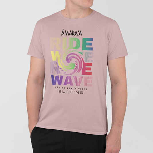 AMARA-A AM27 - T Shirt Man WAVE - PINK