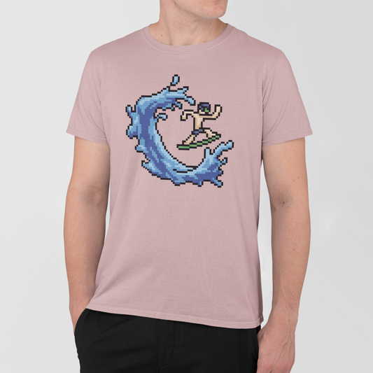 AMARA-A AM31 - T Shirt Man BIT SURFER - PINK