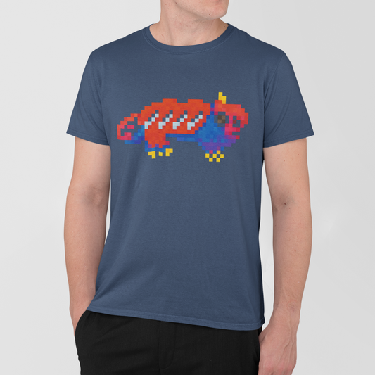 AMARA-A AM30 - T Shirt Man PIXEL - INDIGO
