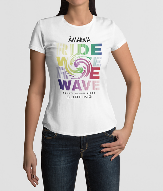 AMARA-A AW27 - T Shirt Woman WAVE - WHITE