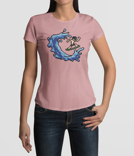 AMARA-A AW31 - T Shirt Woman BIT SURFER - PINK